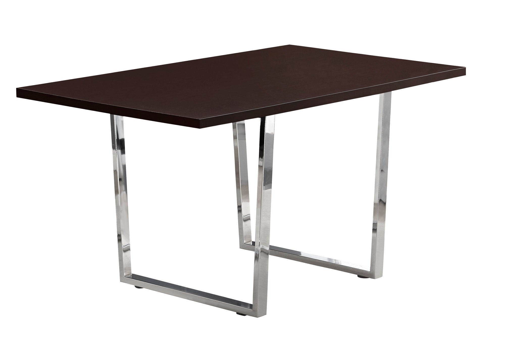 TABLE A MANGER - 36"X 60" / ESPRESSO / METAL CHROME ( Meuble Mtl )