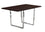 TABLE A MANGER - 36"X 60" / ESPRESSO / METAL CHROME ( Meuble Mtl )