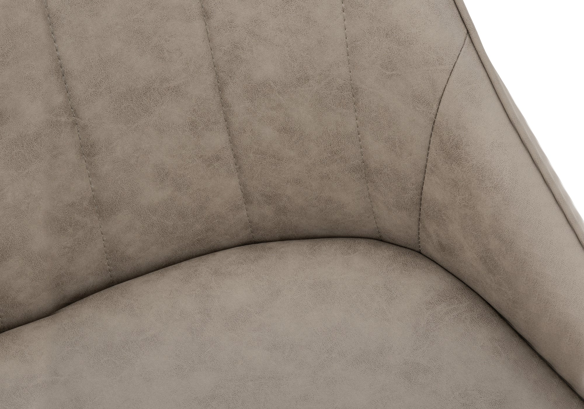 CHAISE DE SALLE A MANGER - 2PCS / 33"H / TISSU TAUPE / METAL NOIR ( Meuble Mtl )