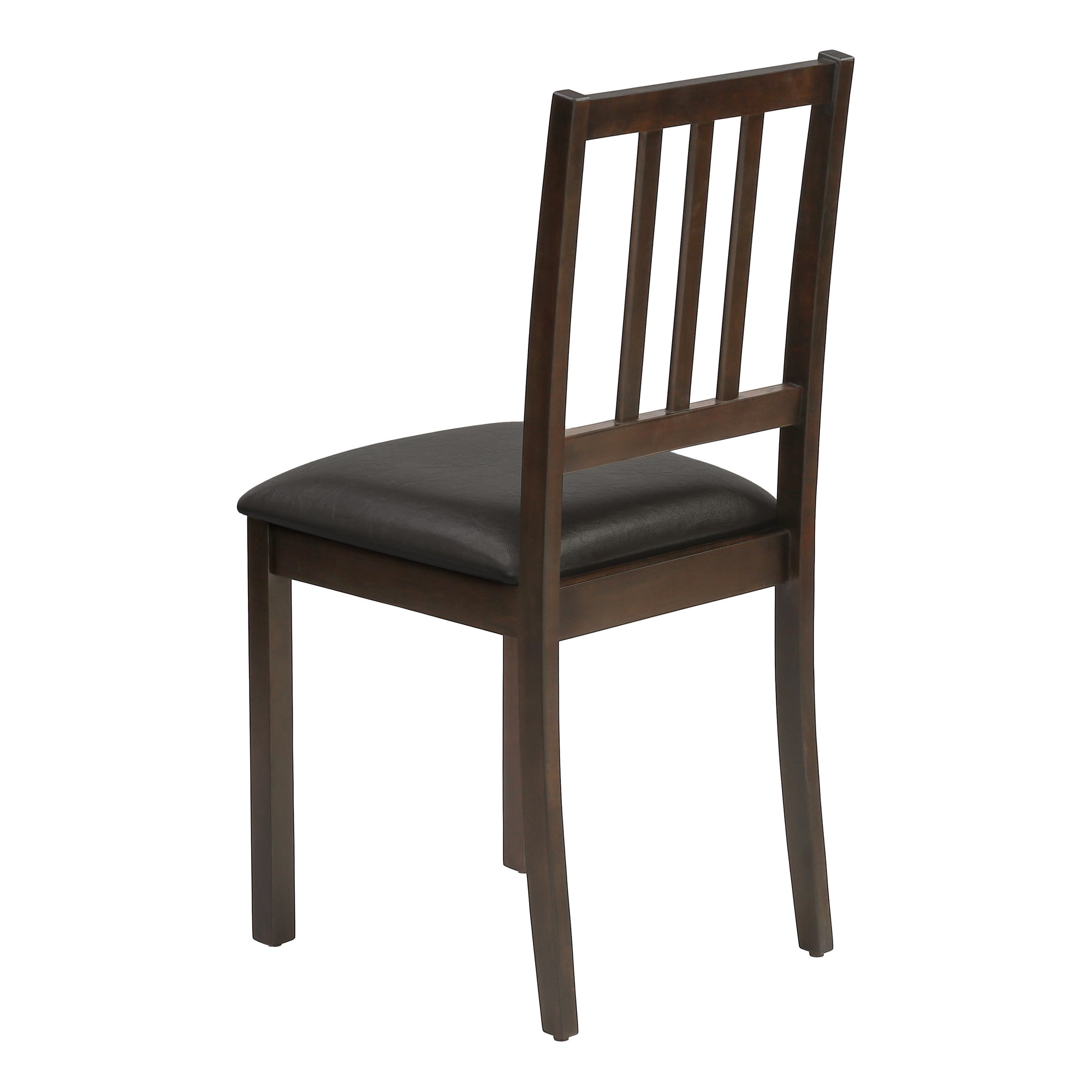 CHAISE DE SALLE À MANGER - 2PCS / 36"H ESPRESSO / SIÈGE EN PU BRUN FONCÉ ( Meuble Mtl )