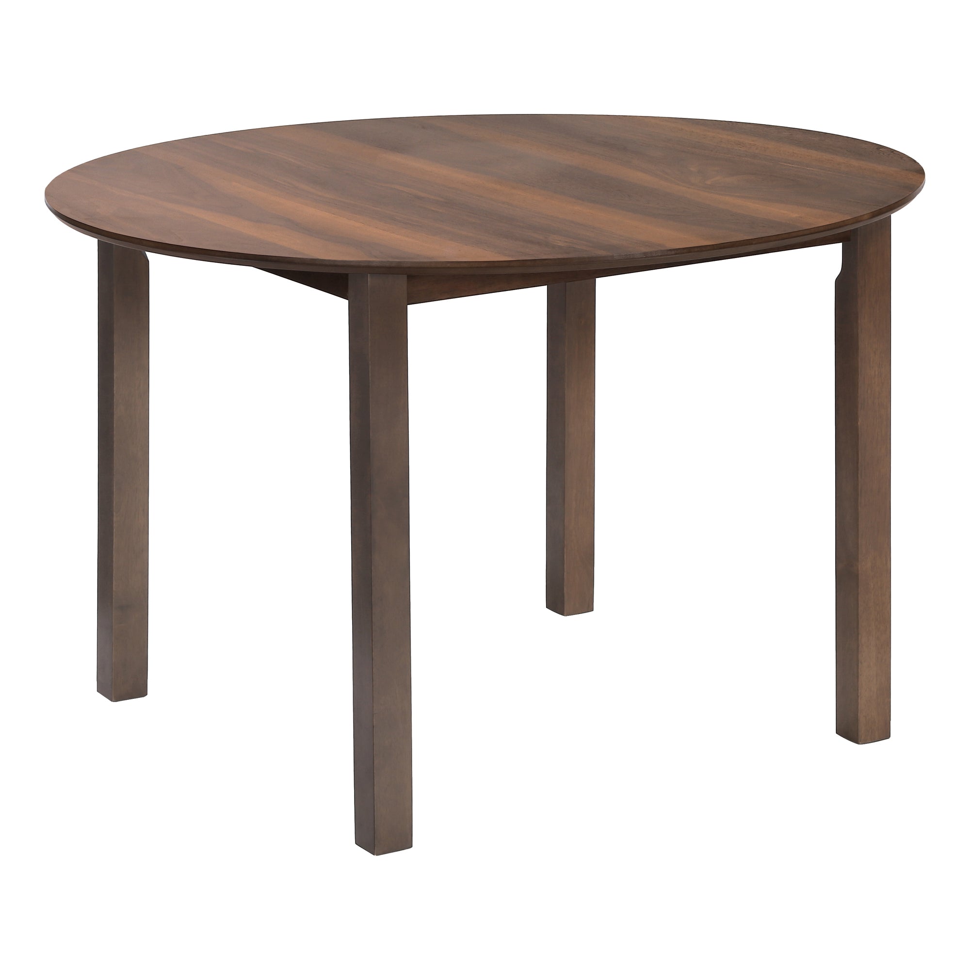 TABLE À MANGER - PLACAGE NOYER BRUN / 48"DIA ( Meuble Mtl )