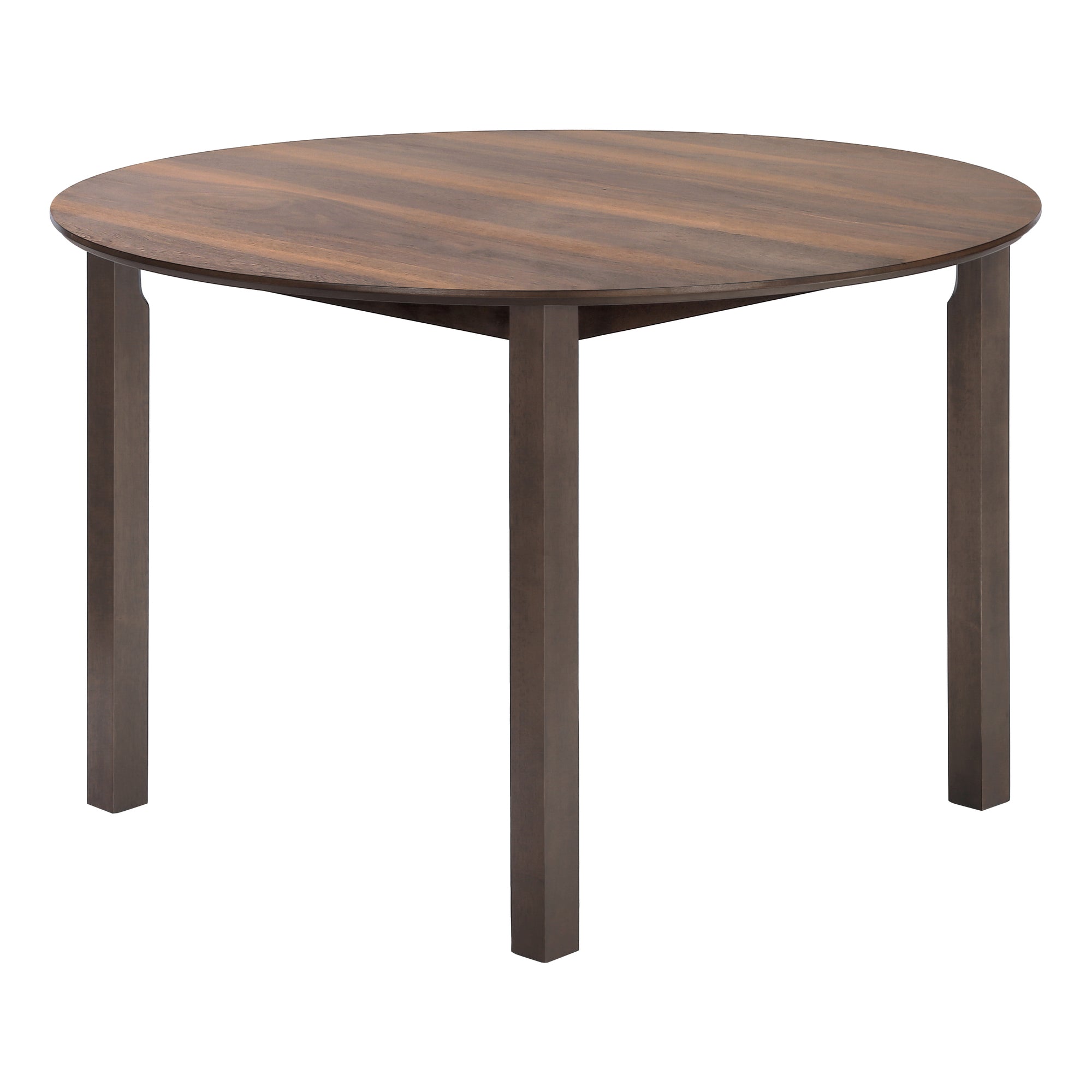 TABLE À MANGER - PLACAGE NOYER BRUN / 48"DIA ( Meuble Mtl )