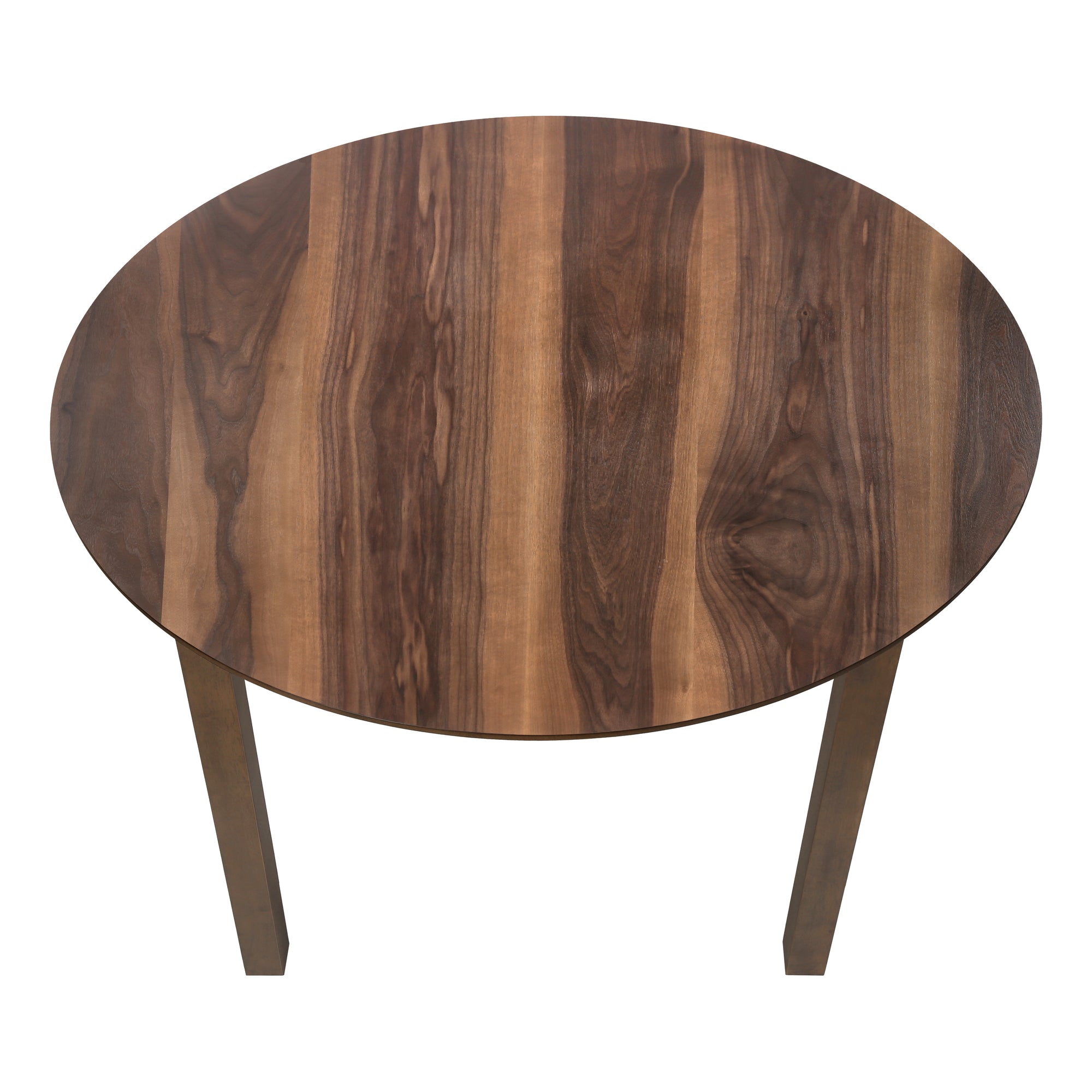 TABLE À MANGER - PLACAGE NOYER BRUN / 48"DIA ( Meuble Mtl )