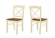 CHAISE À MANGER - 2PCS / 36"H CRÈME / CHÊNE