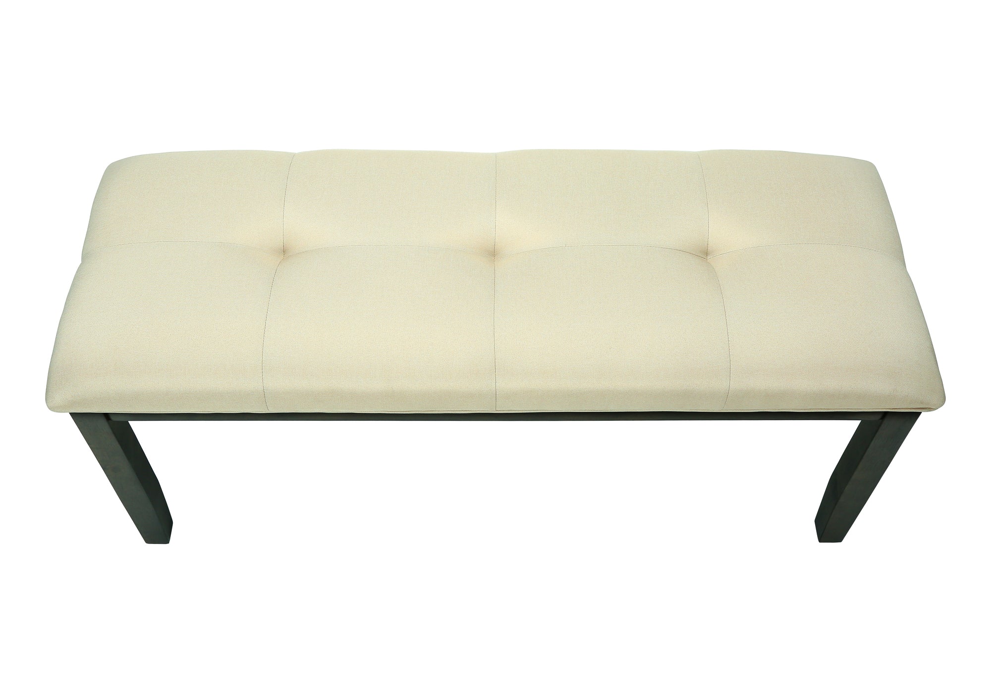 BANQUETTE - 44"L / ASSISE TISSU GRIS / CRÈME