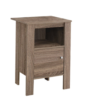 TABLE D'APPOINT - TABLE DE NUIT TAUPE FONCE AVEC RANGEMENT ( Meuble Mtl ) 