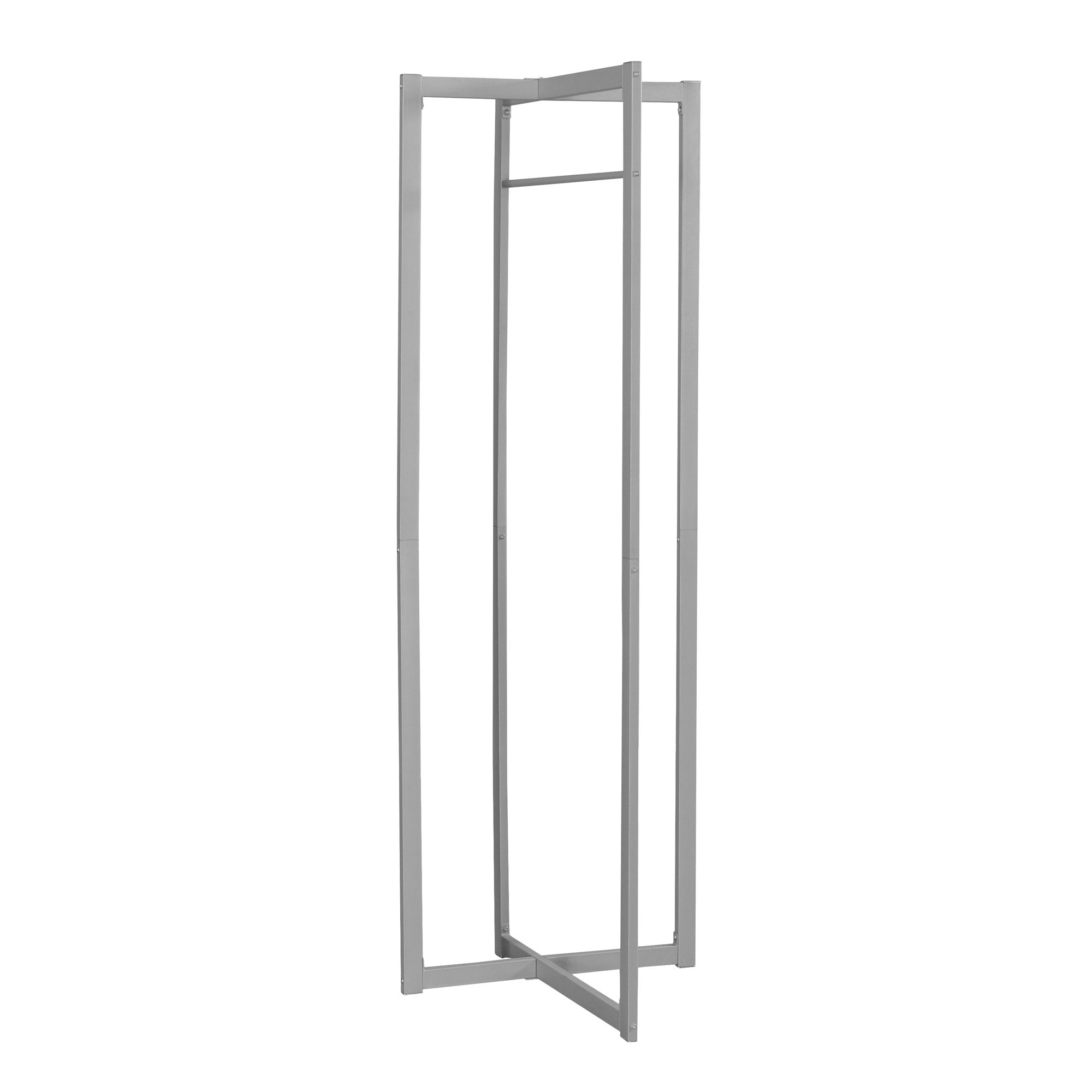 PORTE MANTEAU - 72"H / METAL ARGENT ( Meuble Mtl )
