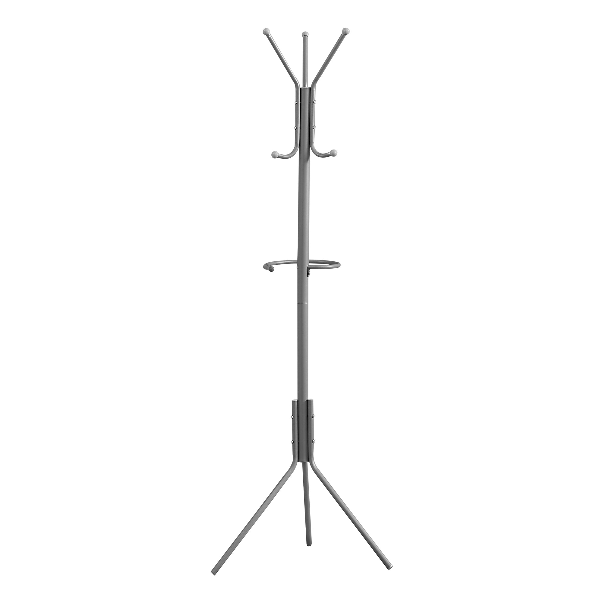 PORTE MANTEAU - 68"H / METAL ARGENT ( Meuble Mtl )