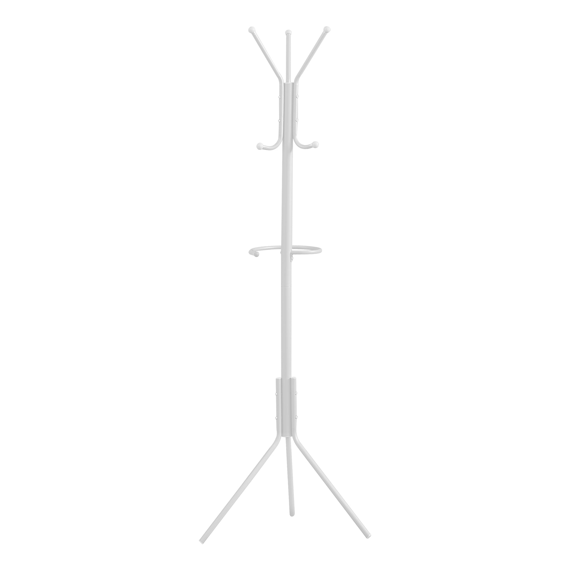 PORTE MANTEAU - 68"H / METAL BLANC ( Meuble Mtl )