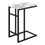 TABLE D'APPOINT - 24"H / MARBRE BLANC / METAL NOIR ( Meuble Mtl )