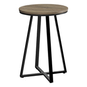 TABLE D'APPOINT - 22"H / TAUPE FONCE / METAL NOIR ( Meuble Mtl ) 