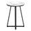 TABLE D'APPOINT - 22"H / MARBRE BLANC / METAL NOIR ( Meuble Mtl )