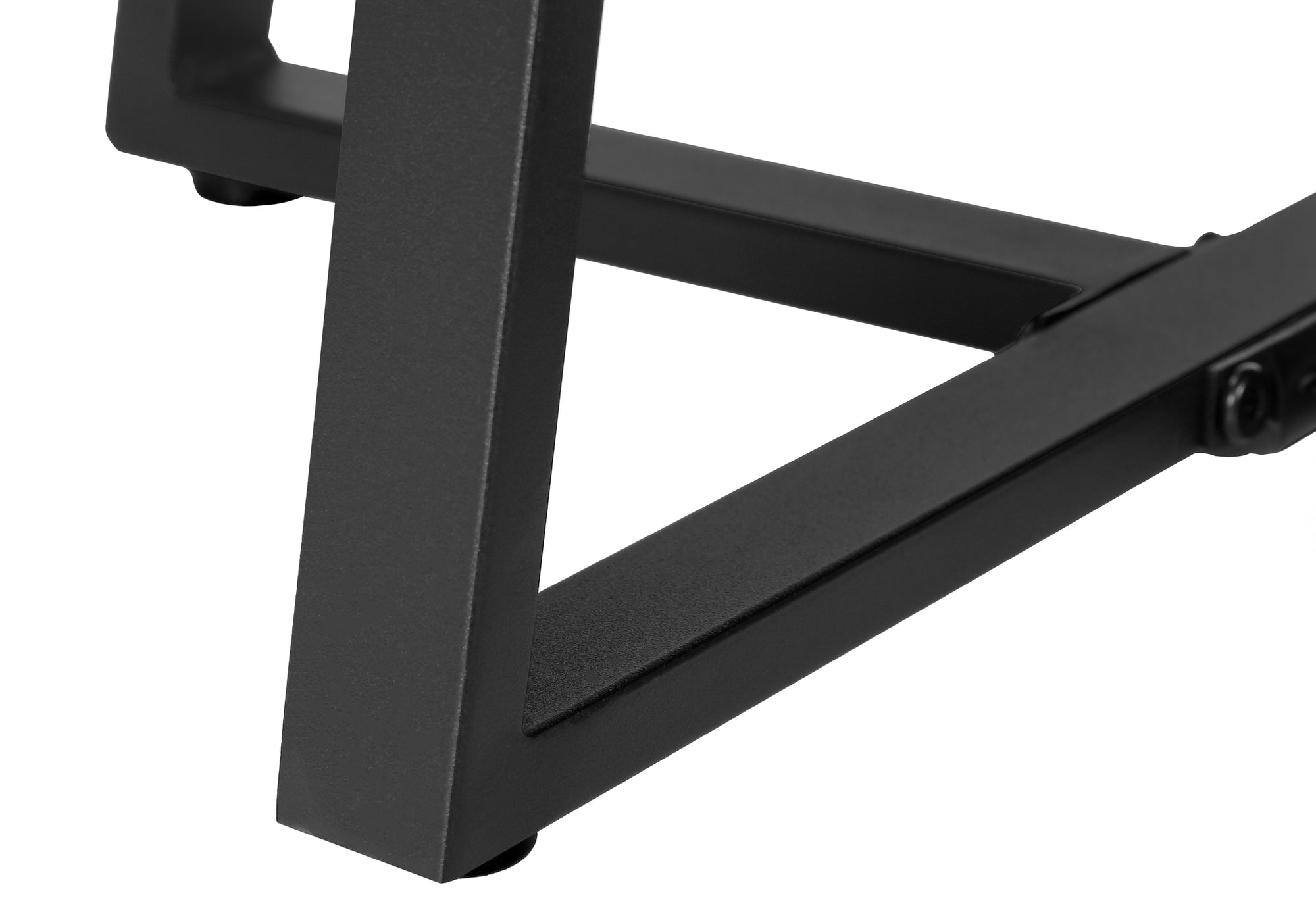 TABLE D'APPOINT - 22"H / MARBRE NOIR / METAL NOIR ( Meuble Mtl )