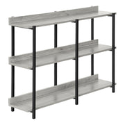 TABLE D'APPOINT - 48"L / CONSOLE D'ENTREE METAL GRIS / NOIR ( Meuble Mtl )
