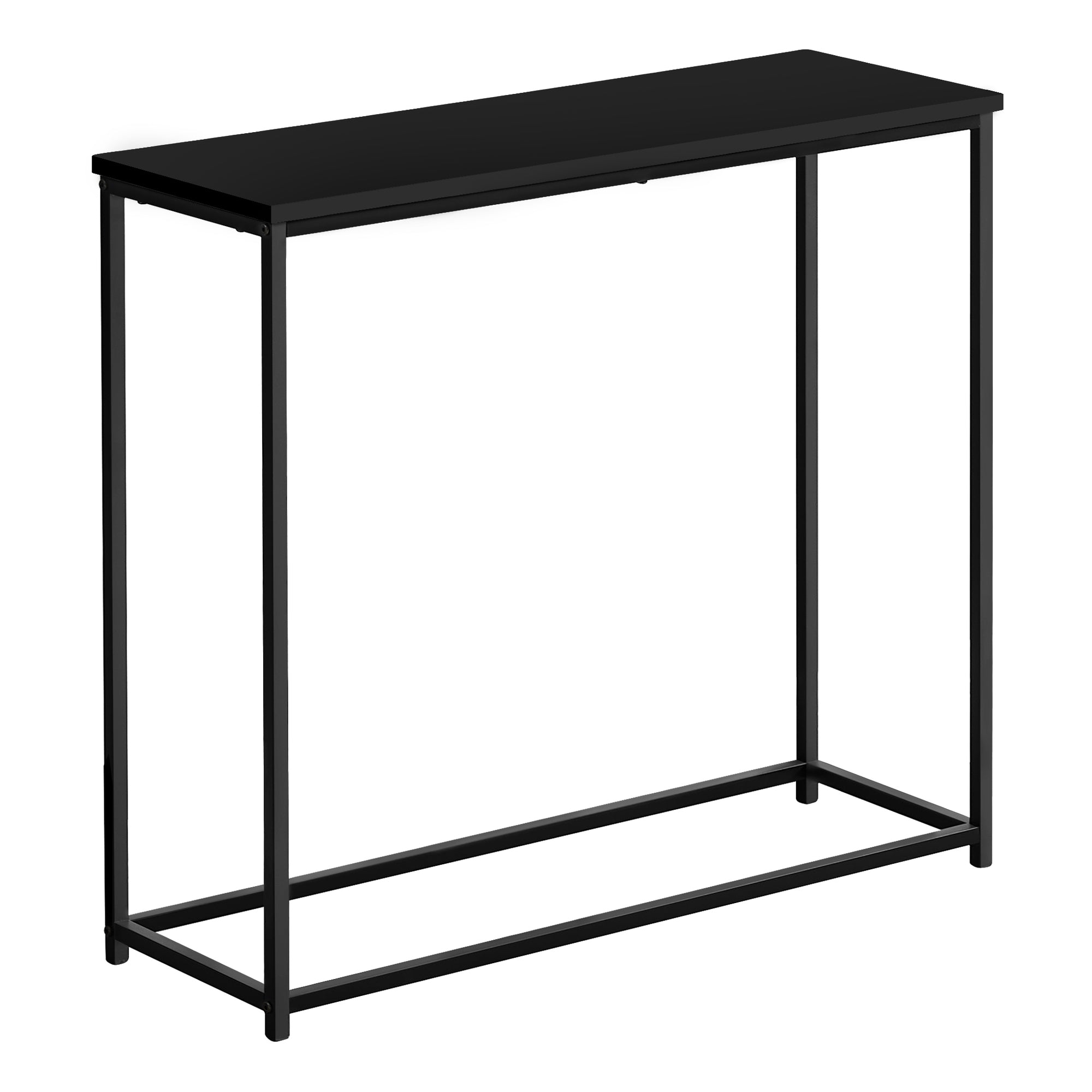 TABLE D'APPOINT - 32"L / NOIR / CONSOLE D'ENTREE METAL NOIR ( Meuble Mtl )
