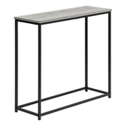 TABLE D'APPOINT - 32"L / CONSOLE D'ENTREE METAL GRIS / NOIR ( Meuble Mtl )