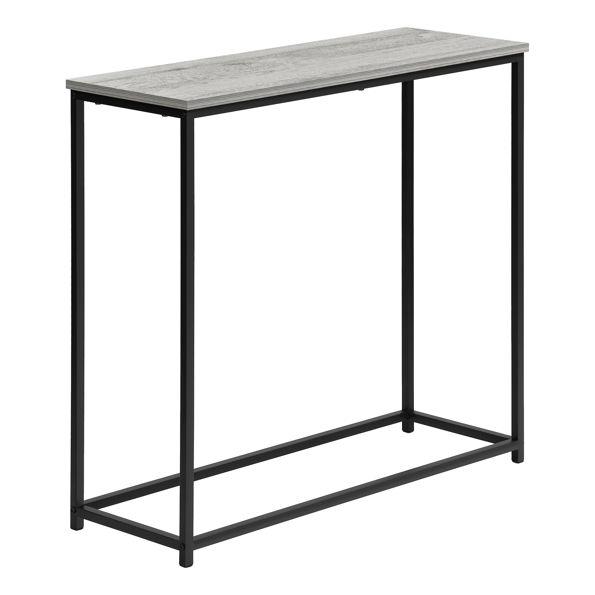 TABLE D'APPOINT - 32"L / CONSOLE D'ENTREE METAL GRIS / NOIR ( Meuble Mtl )