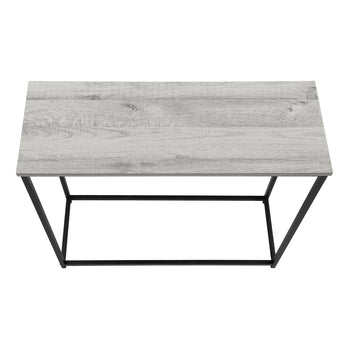 TABLE D'APPOINT - 32"L / CONSOLE D'ENTREE METAL GRIS / NOIR ( Meuble Mtl ) 