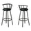 TABOURET DE BAR - 2PCS / 36"H / PIVOTANT / METAL NOIR ( Meuble Mtl )