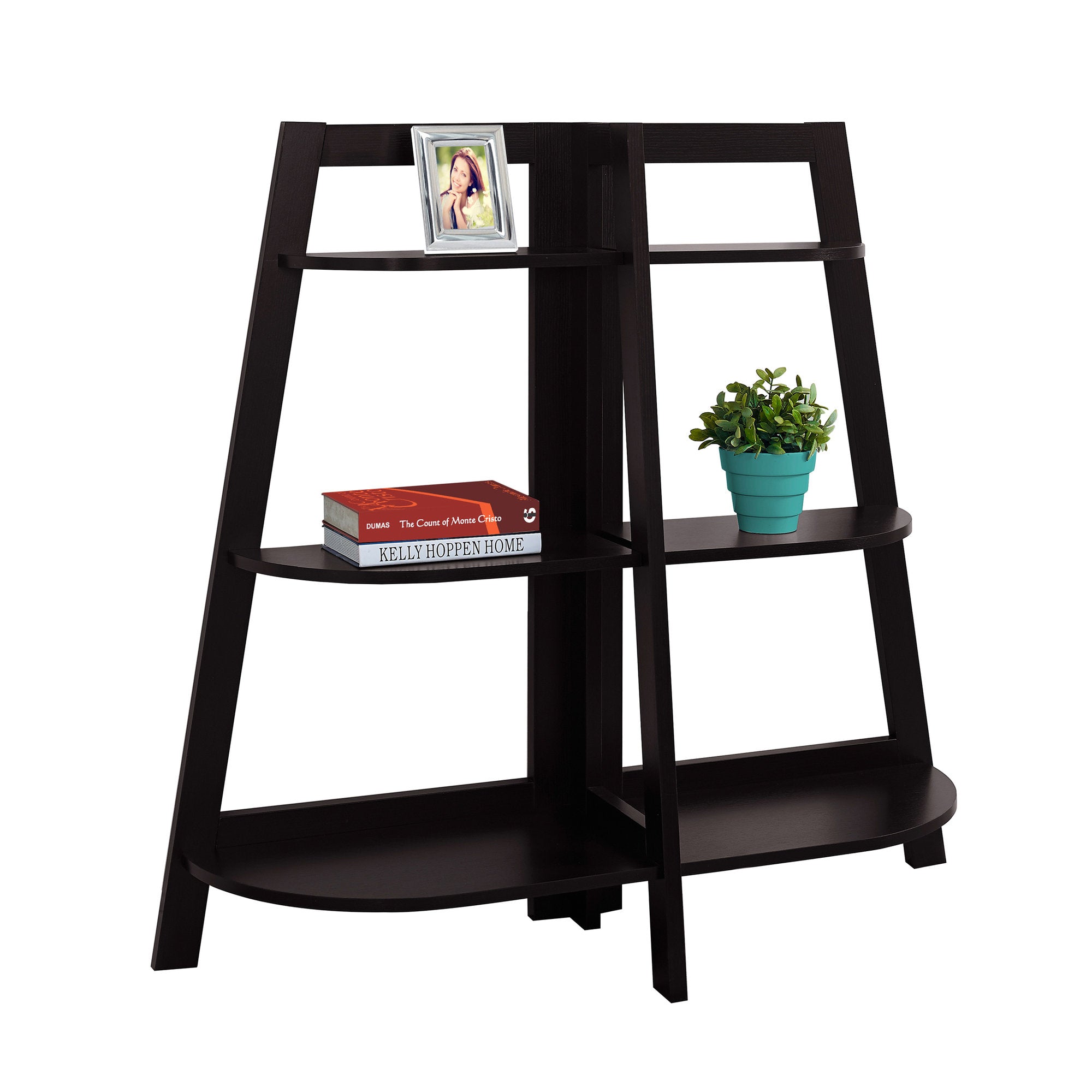 BOOKCASE - 48"H / ESPRESSO ACCENT ETAGERE ( Meuble Mtl )