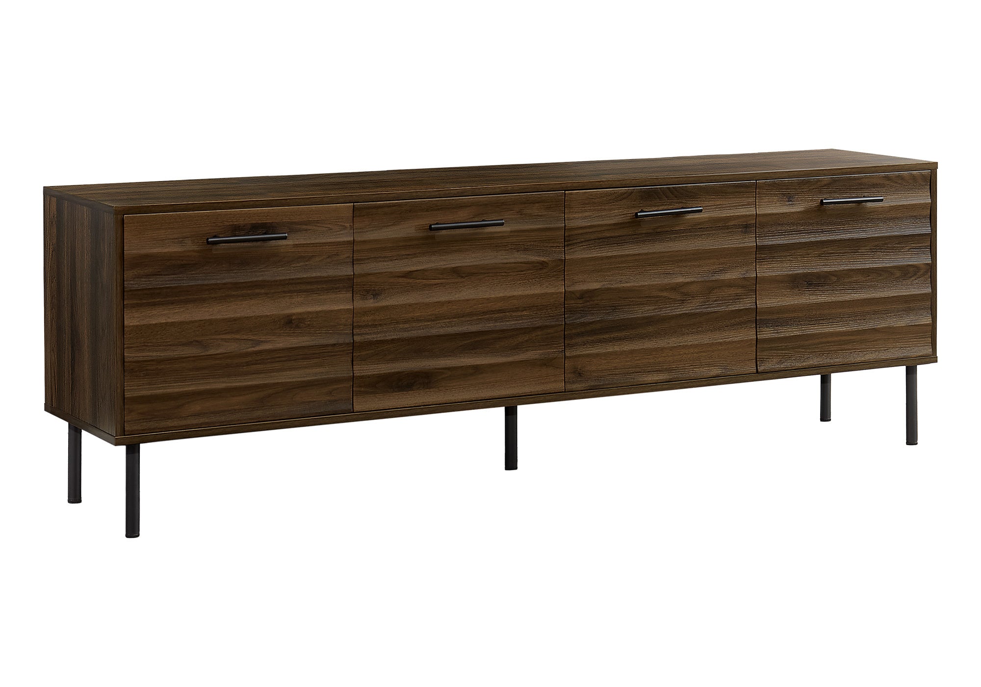 TV stand Monarch I 2727 – 72-inch, dark brown wood finish with 4 doors
