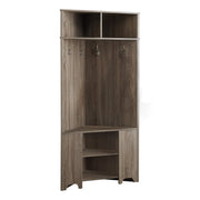 HALL TREE - 67"H / DARK TAUPE CORNER UNIT ( Meuble Mtl )