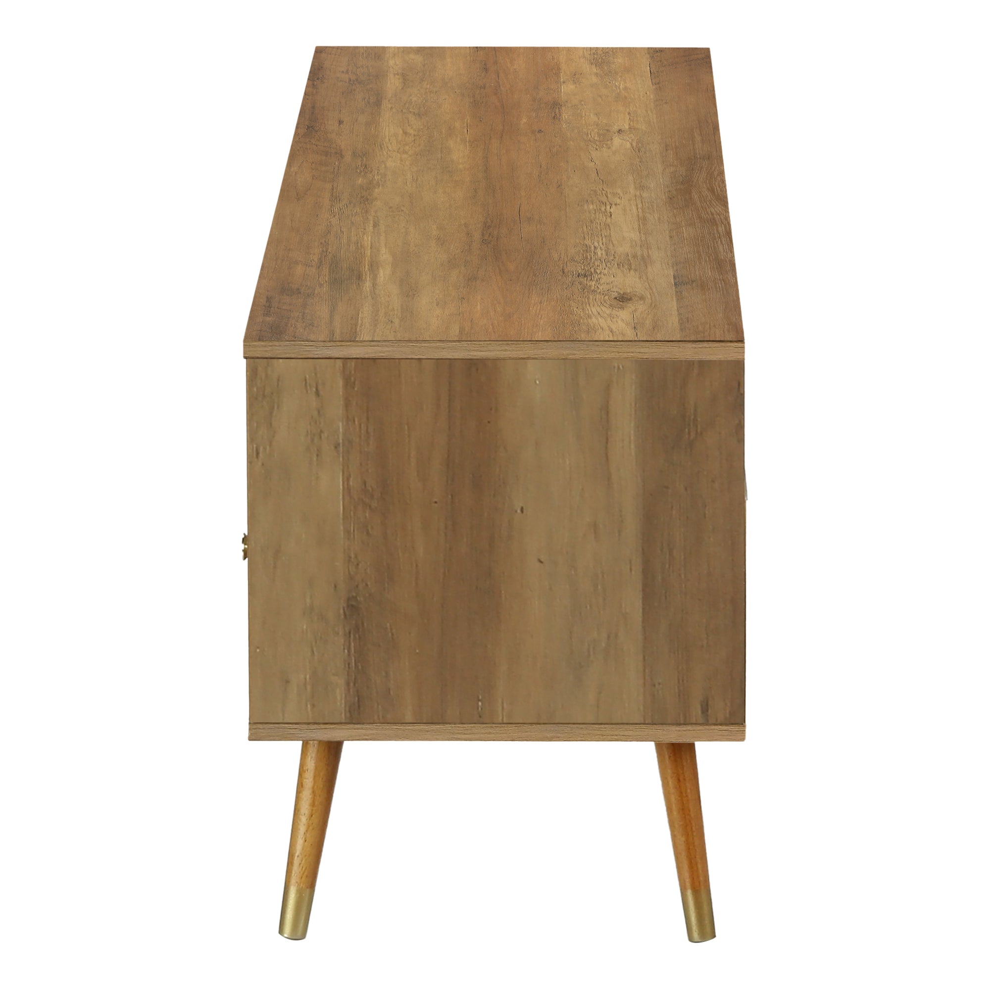 MEUBLE TV - 48"L / NOYER MID-CENTURY AVEC 3 TIROIRS ( Meuble Mtl )