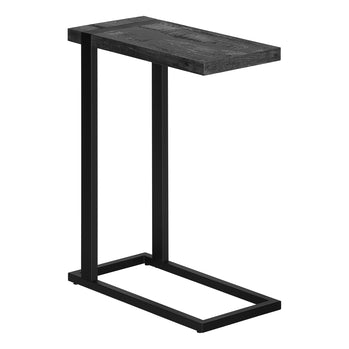 TABLE D'APPOINT - SIMILI BOIS NOIR / MÉTAL NOIR ( Meuble Mtl ) 