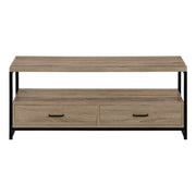 MEUBLE TV - 48"L / TAUPE FONCE / METAL NOIR ( Meuble Mtl )