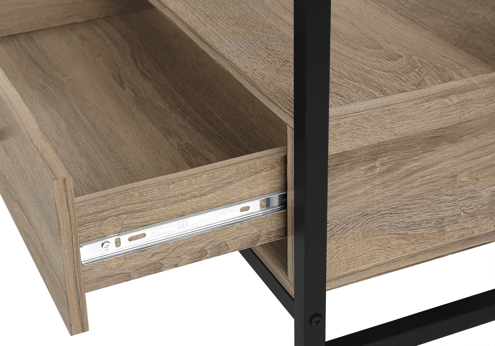 MEUBLE TV - 48"L / TAUPE FONCE / METAL NOIR ( Meuble Mtl )