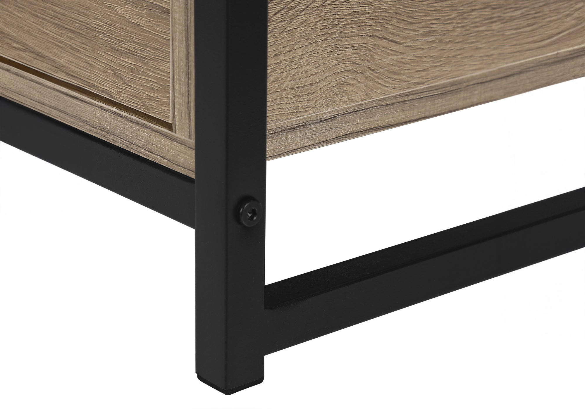 MEUBLE TV - 48"L / TAUPE FONCE / METAL NOIR ( Meuble Mtl )