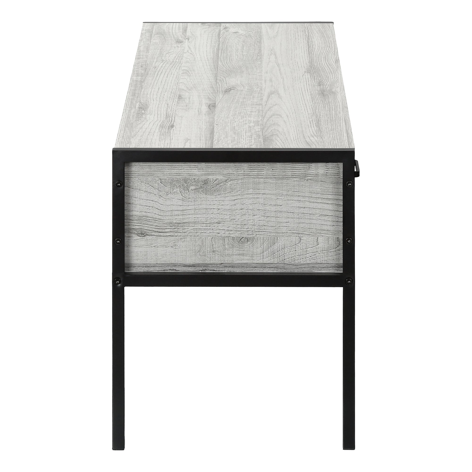 MEUBLE TV - 48"L / GRIS / METAL NOIR ( Meuble Mtl ) 