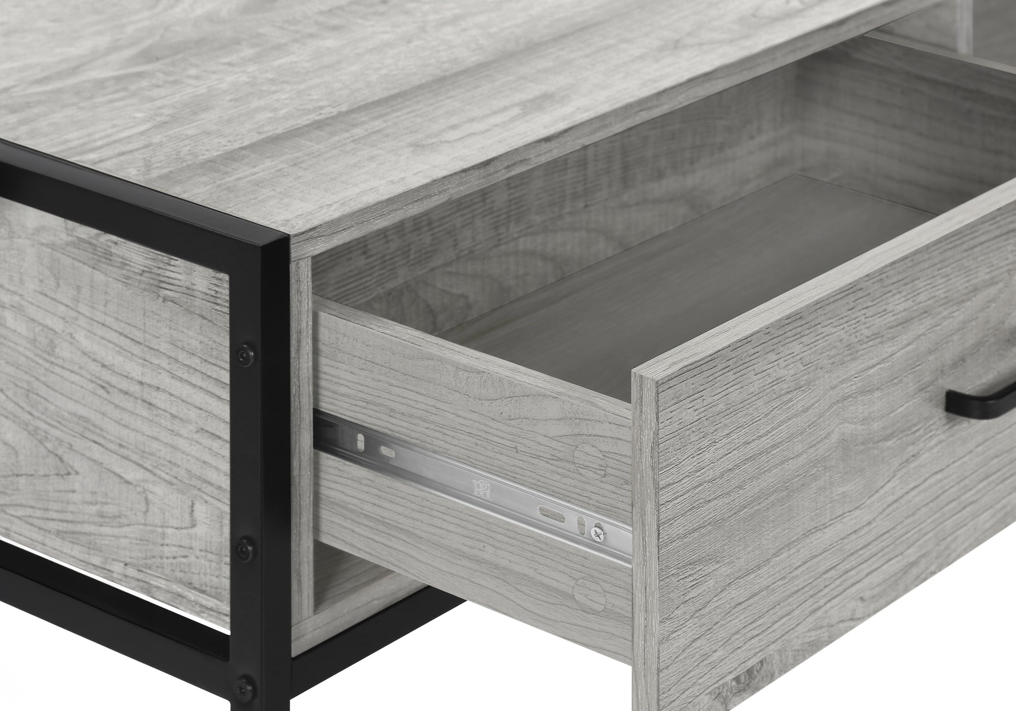 MEUBLE TV - 48"L / GRIS / METAL NOIR ( Meuble Mtl ) 