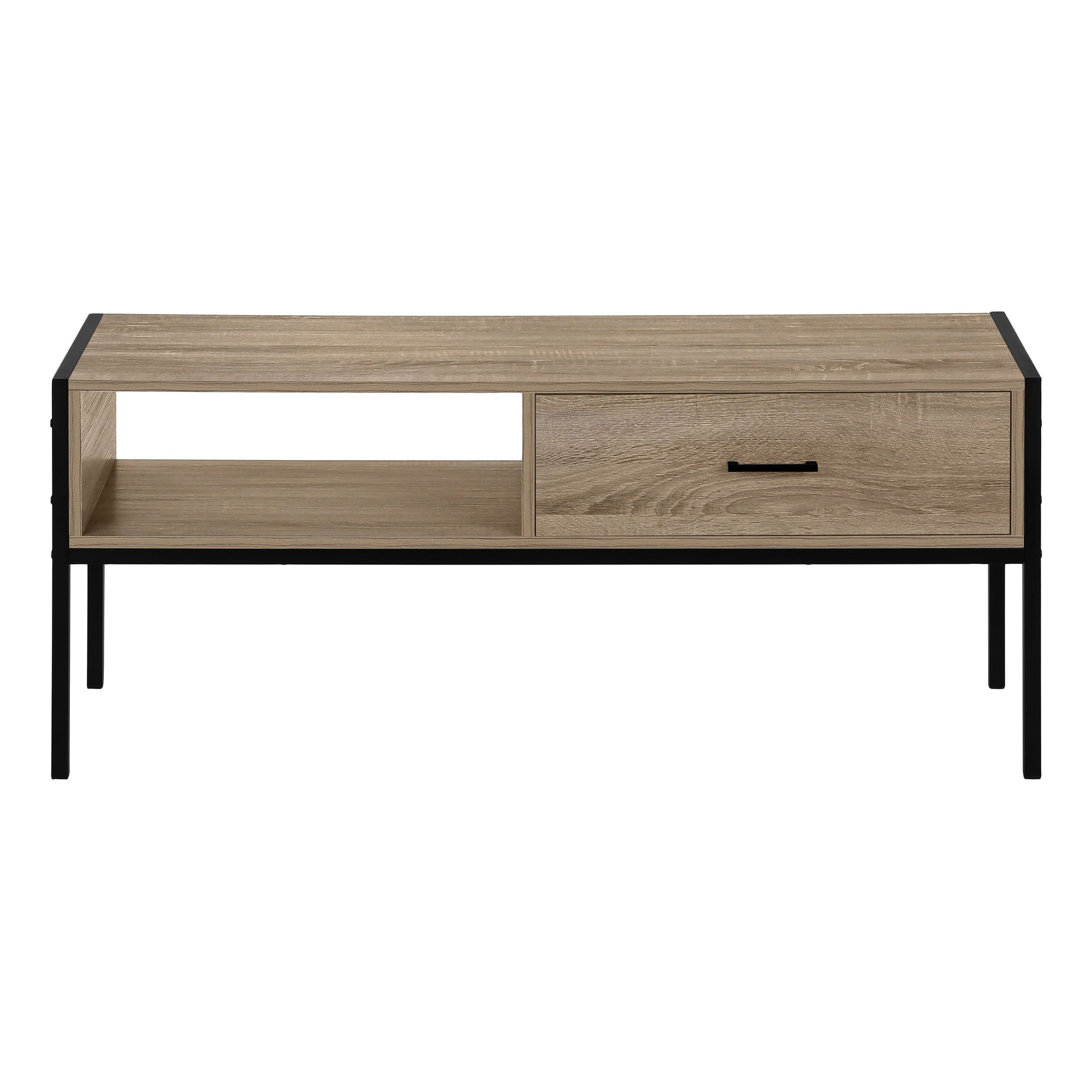 MEUBLE TV - 48"L / TAUPE FONCE / METAL NOIR ( Meuble Mtl )