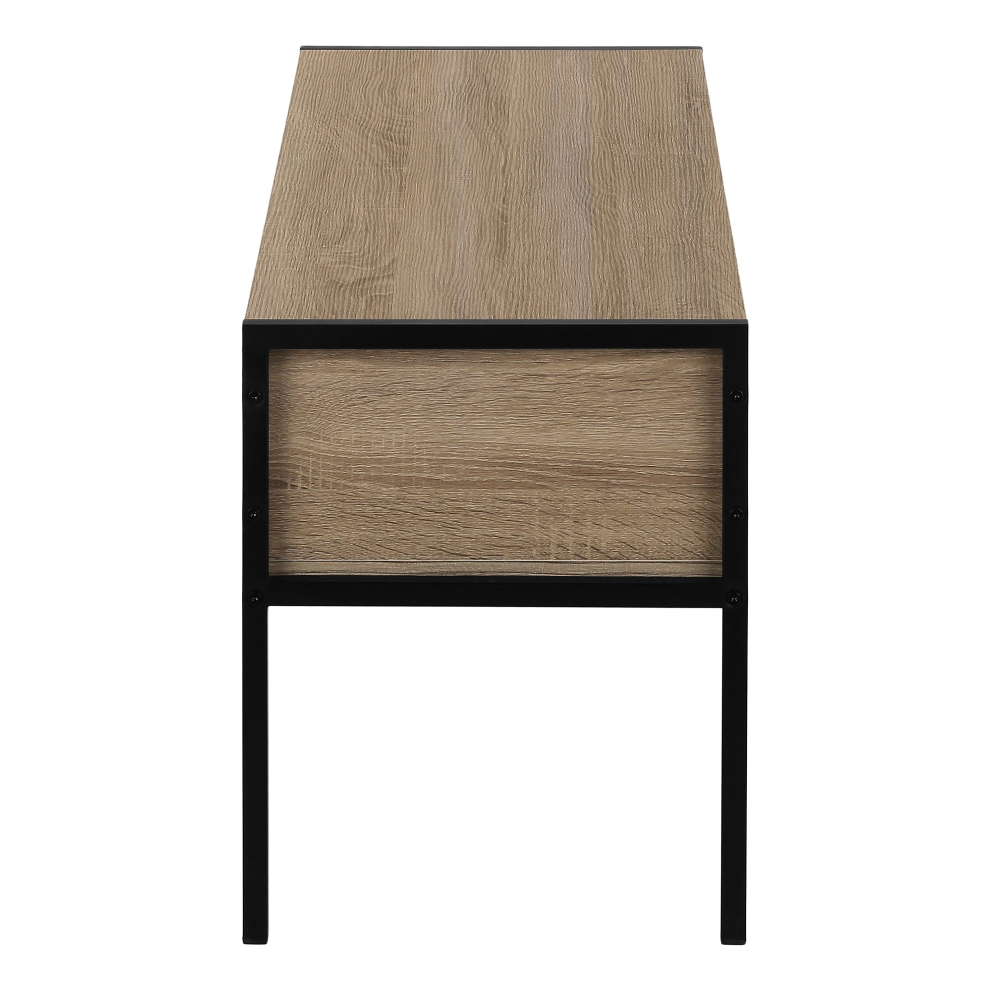 MEUBLE TV - 48"L / TAUPE FONCE / METAL NOIR ( Meuble Mtl )