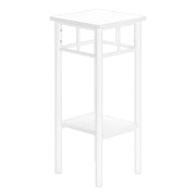 TABLE D'APPOINT - 28"H / BLANC / METAL BLANC ( Meuble Mtl )