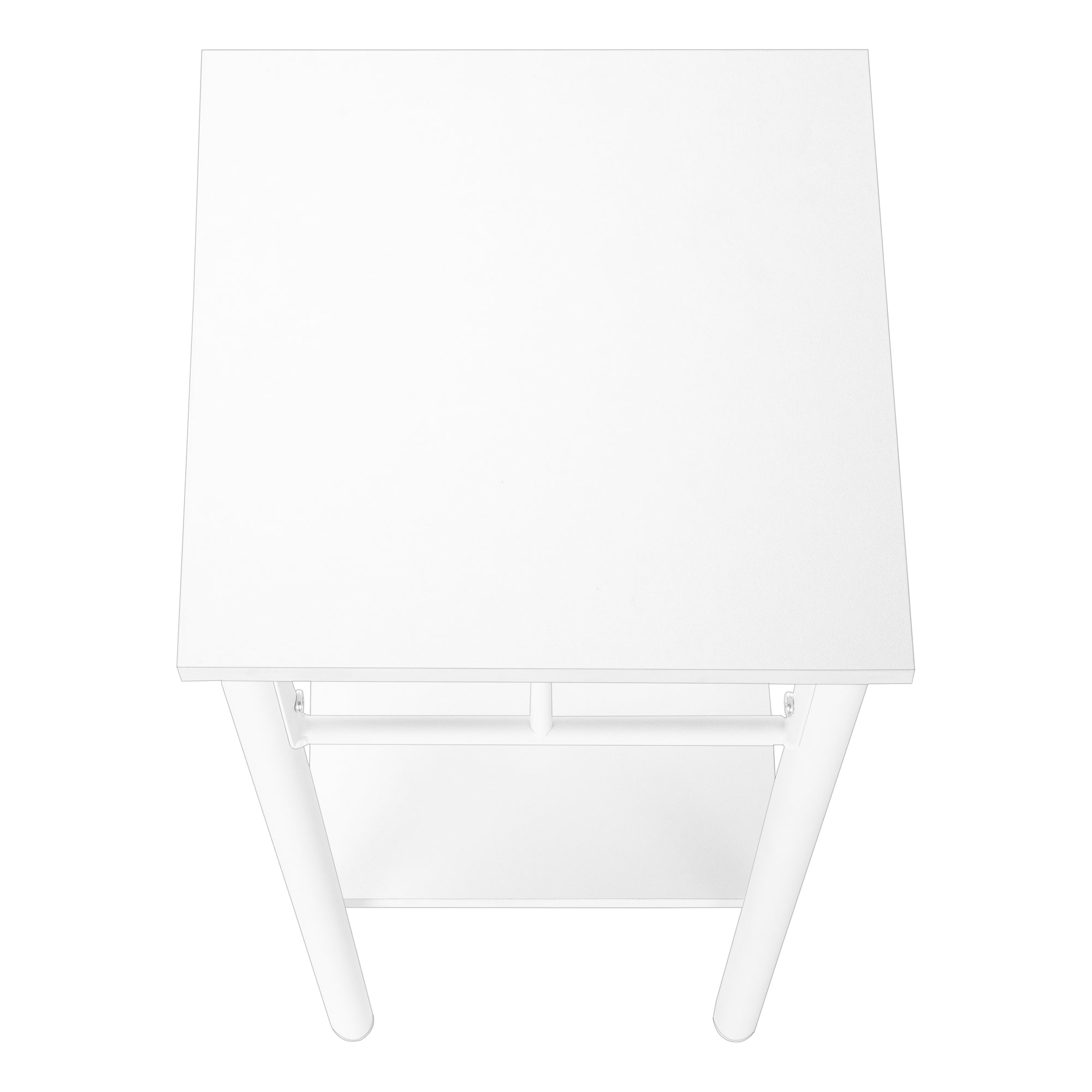 TABLE D'APPOINT - 28"H / BLANC / METAL BLANC ( Meuble Mtl )