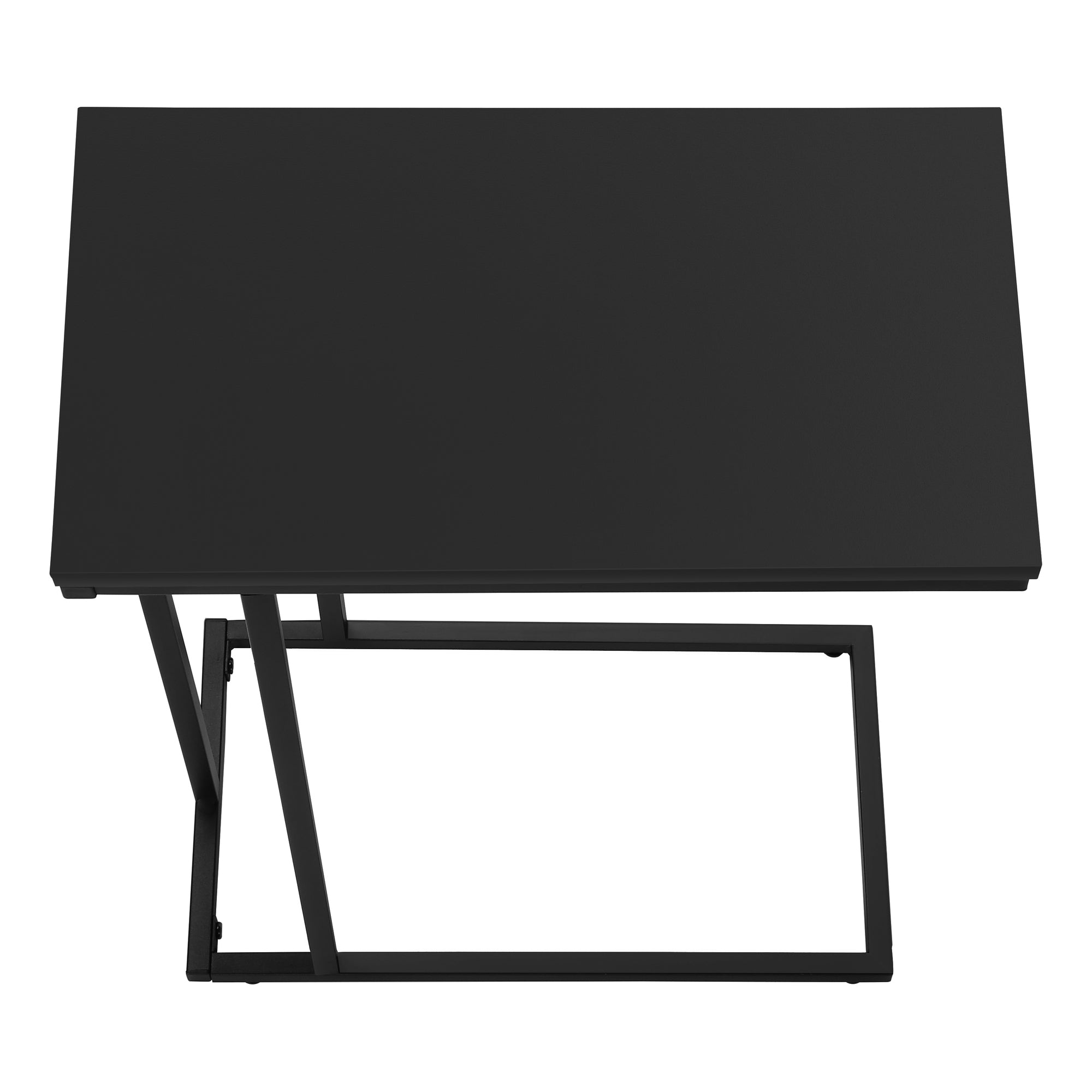 TABLE D'APPOINT - 25"H / NOIR / METAL NOIR ( Meuble Mtl )