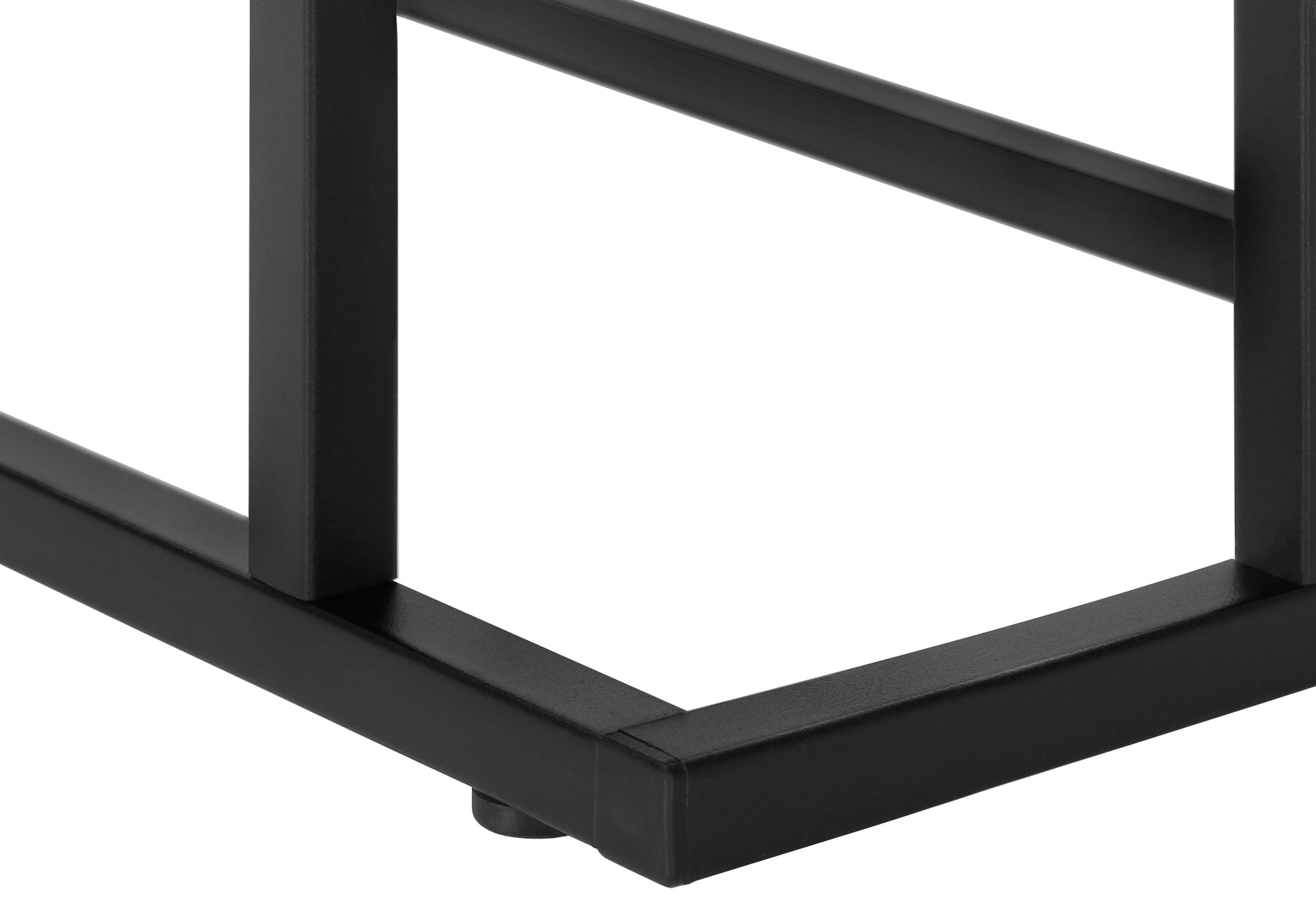 TABLE D'APPOINT - 25"H / NOIR / METAL NOIR ( Meuble Mtl )