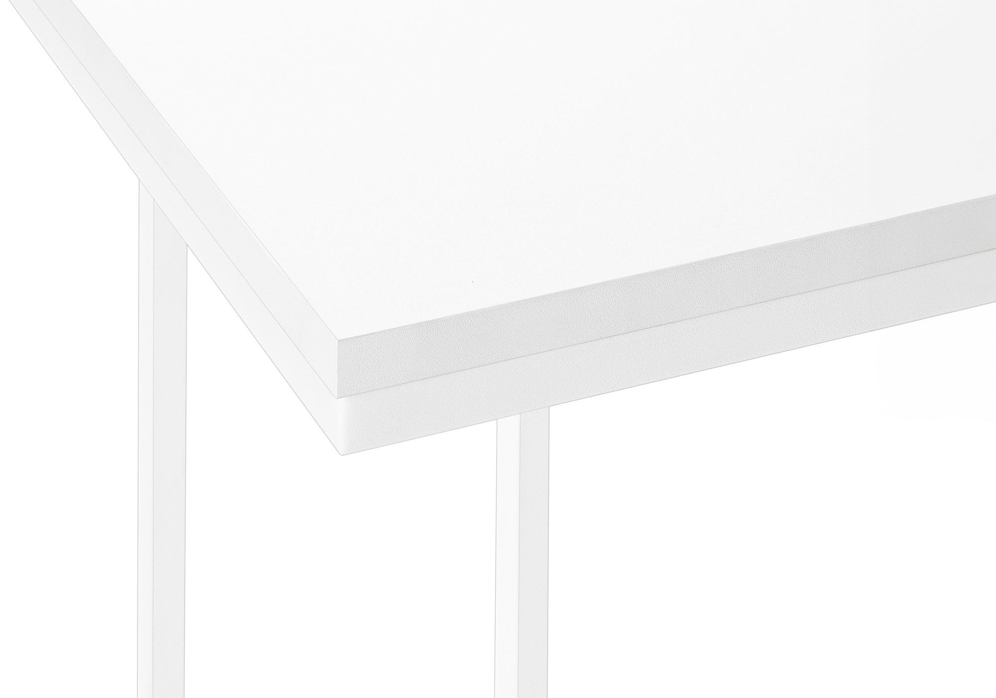 TABLE D'APPOINT - 25"H /BLANC / METAL BLANC  ( Meuble Mtl )