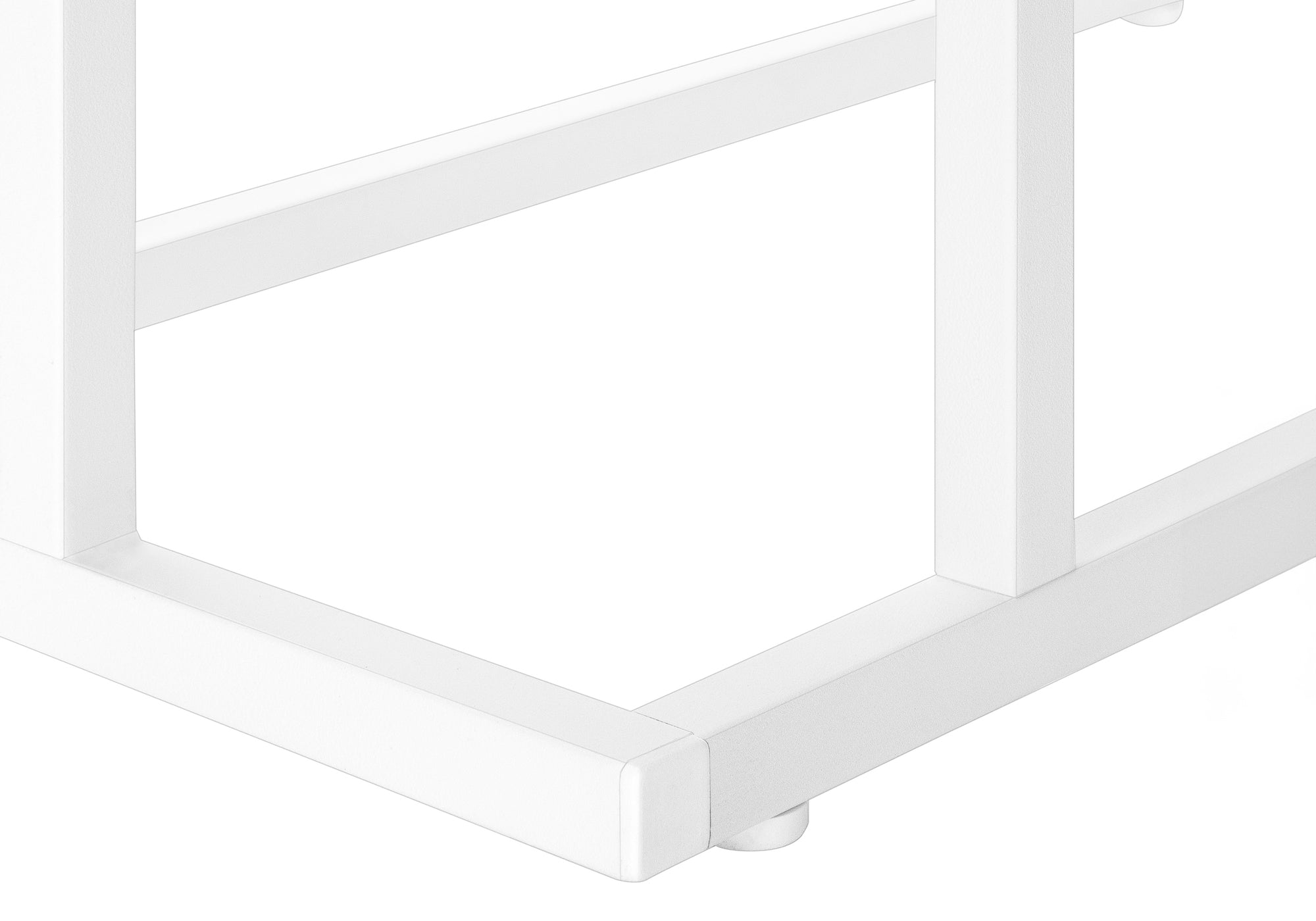 TABLE D'APPOINT - 25"H /BLANC / METAL BLANC  ( Meuble Mtl )