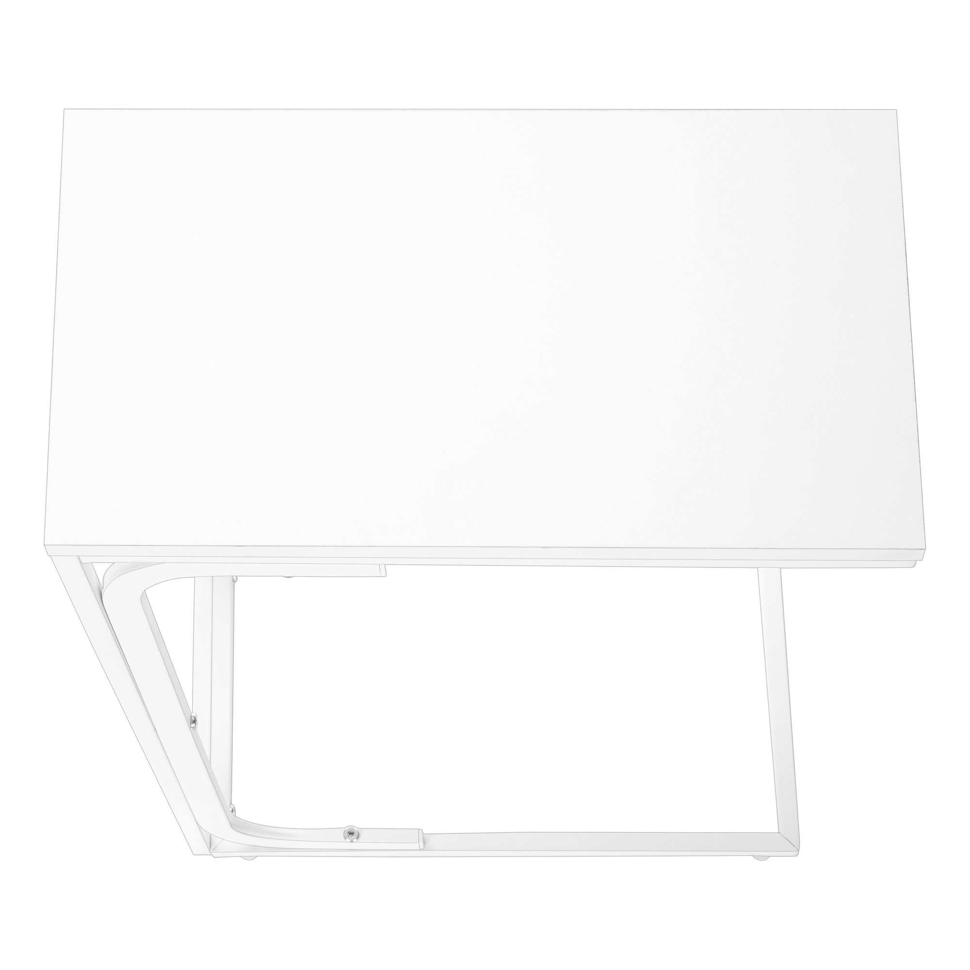 TABLE D'APPOINT - 25"H /BLANC / METAL BLANC ( Meuble Mtl )