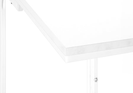 TABLE D'APPOINT - 25"H /BLANC / METAL BLANC ( Meuble Mtl ) 