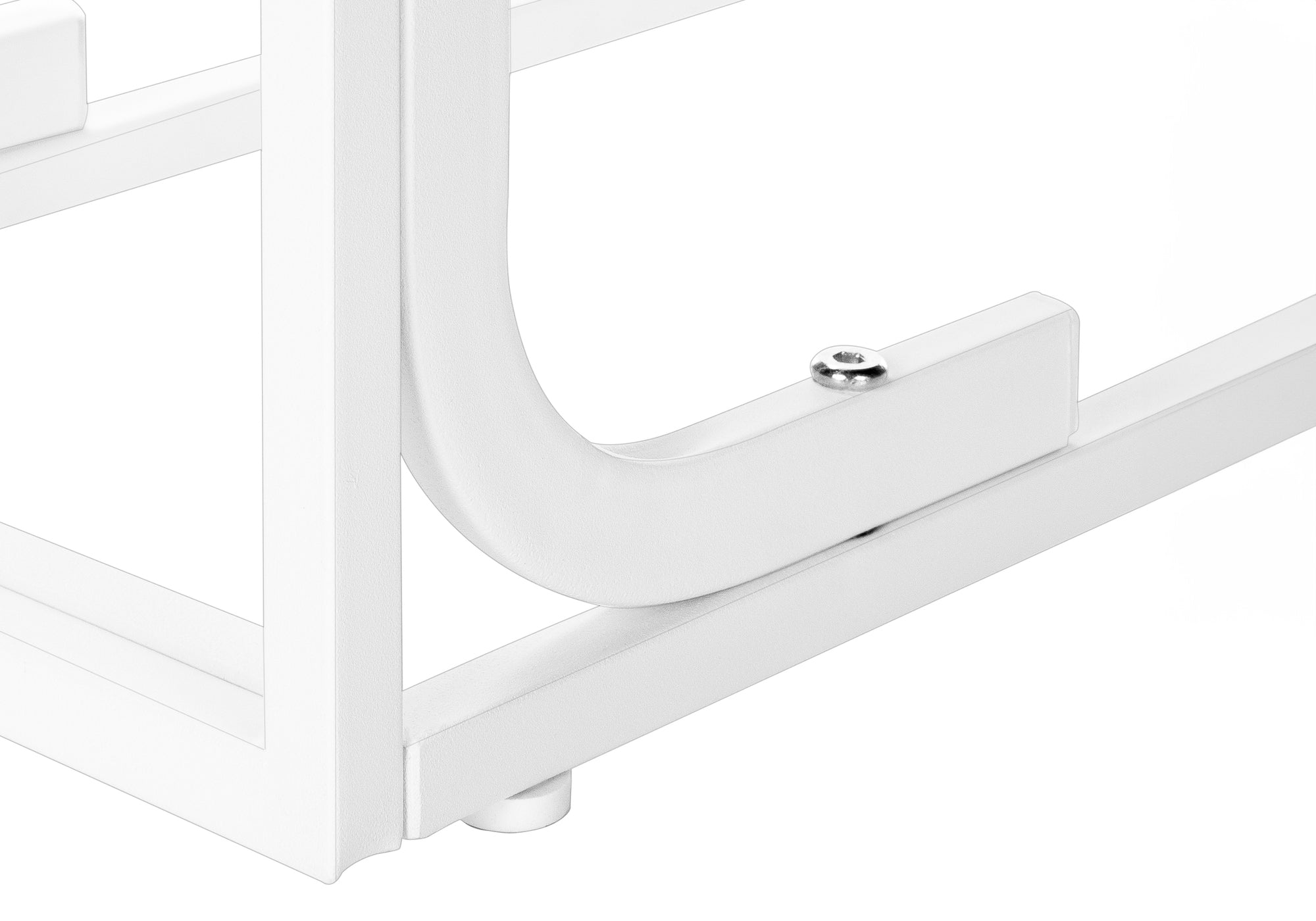 TABLE D'APPOINT - 25"H /BLANC / METAL BLANC ( Meuble Mtl )
