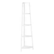 BIBLIOTHÈQUE - 60"H / BLANC / ÉTAGERE EN COIN MÉTAL BLANC ( Meuble Mtl )