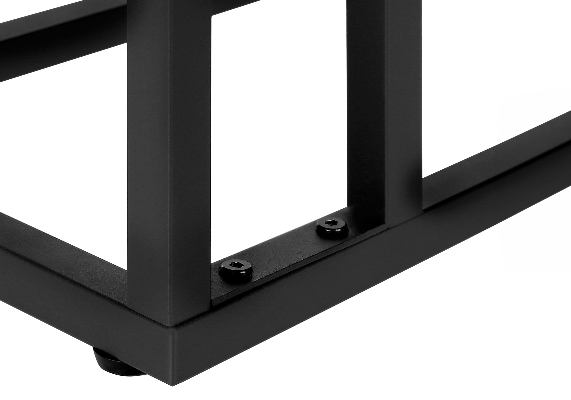 TABLE D'APPOINT - 25"H / ESPRESSO / METAL NOIR ( Meuble Mtl )