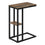 TABLE D'APPOINT - 25"H / LOOK BRUN / MÉTAL NOIR ( Meuble Mtl )