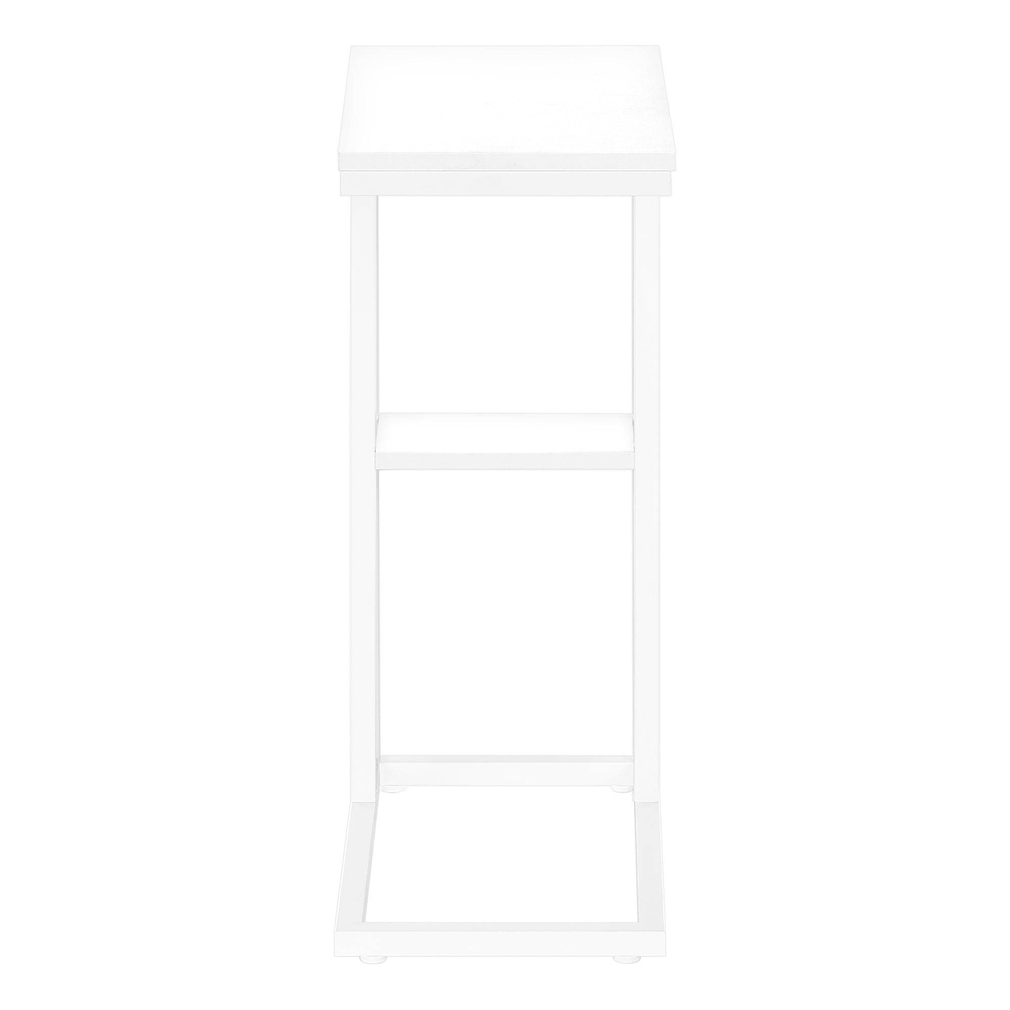 TABLE D'APPOINT - 25"H / BLANC / METAL BLANC ( Meuble Mtl )