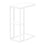 TABLE D'APPOINT - 25"H / BLANC / METAL BLANC ( Meuble Mtl ) 