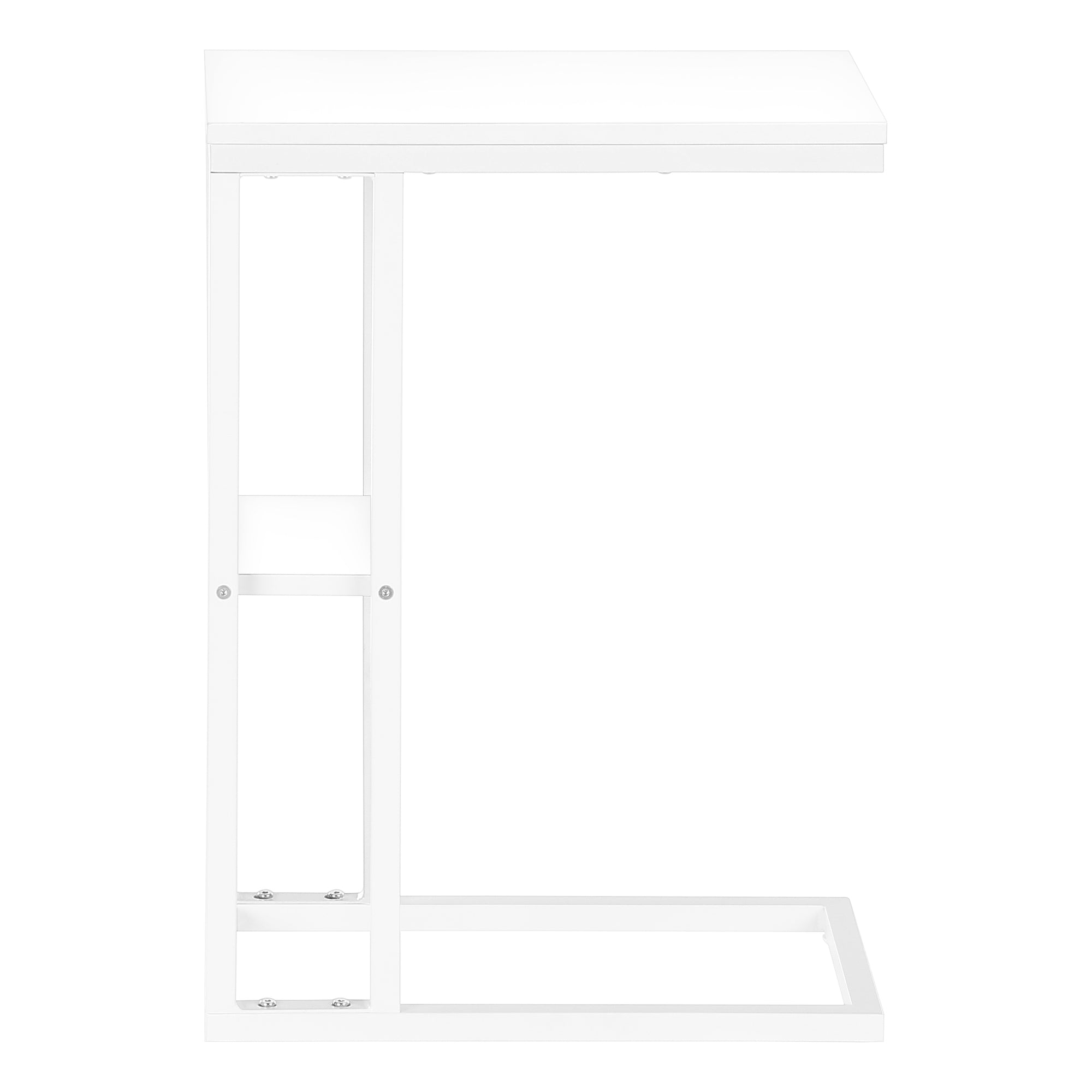 TABLE D'APPOINT - 25"H / BLANC / METAL BLANC ( Meuble Mtl )